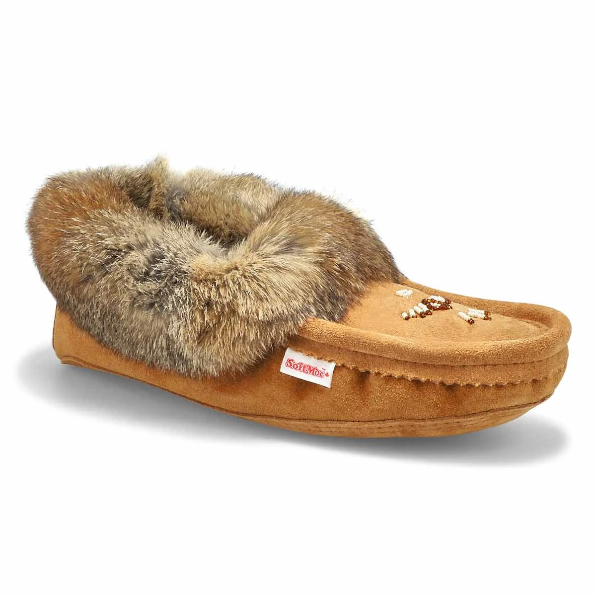 SoftMoc Women's 653L Rabbit Fur Moccasin - Bl - Image 4
