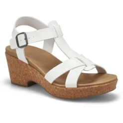 SoftMoc Women's Paola Wedge Sandal- White