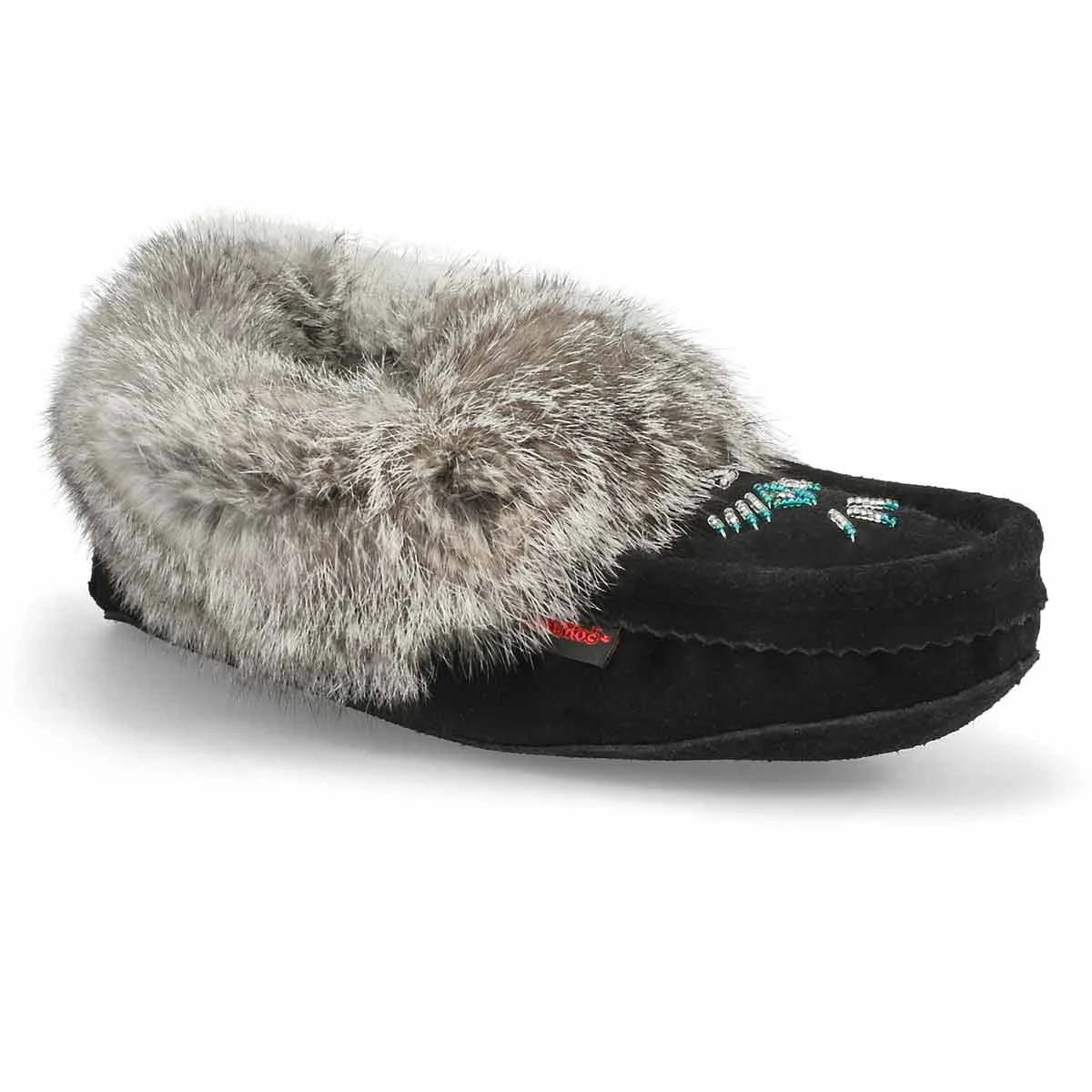 SoftMoc Women's 660 Rabbit Fur Moccasin - Gre - Image 5